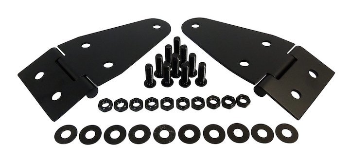 Crown Automotive RT34095 Black Stainless Steel Hood Hinge Set for 55-95 Jeep CJ Series & Wrangler YJ