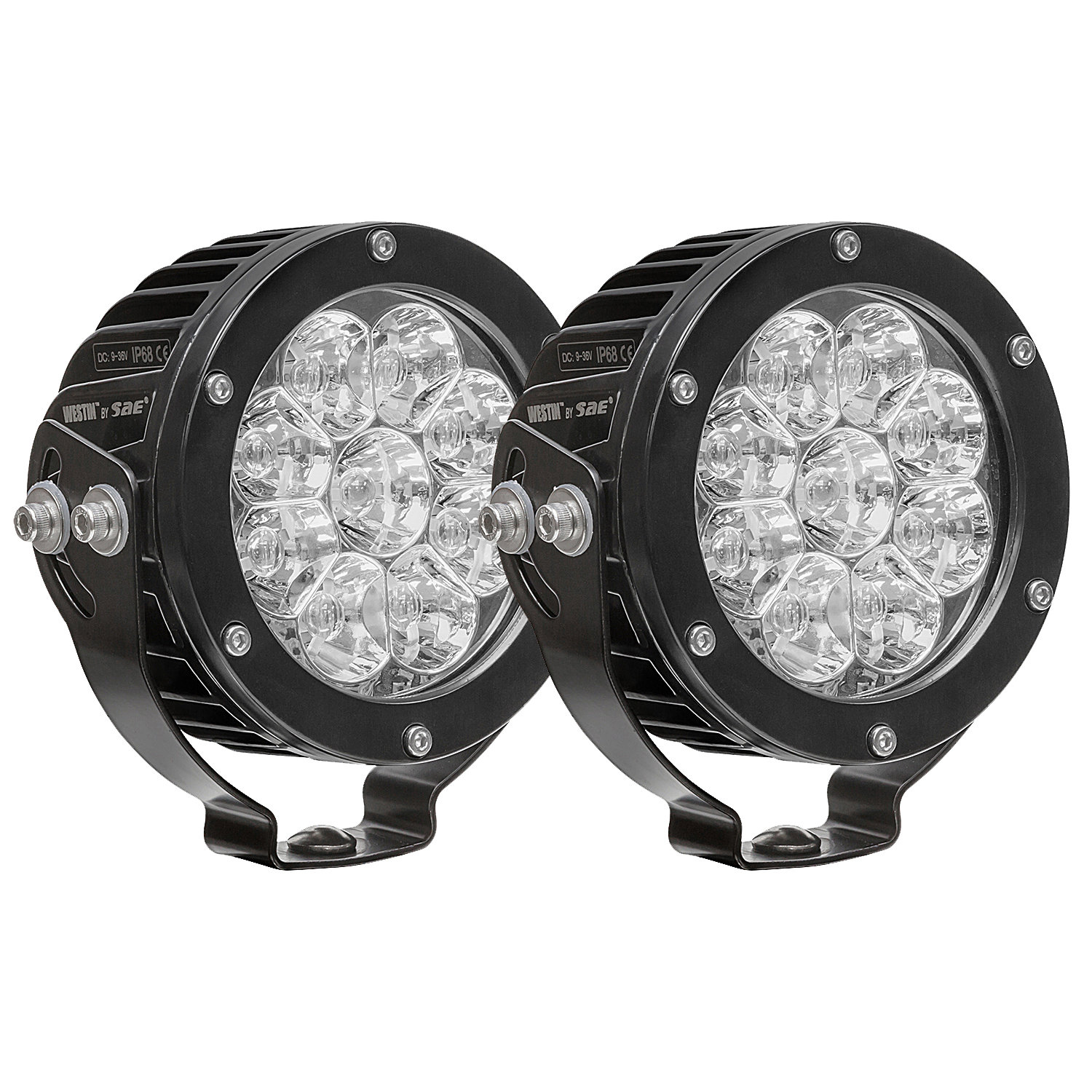 Westin 09-12007A-PR Axis HP 4.75" LED Auxiliary Light Pair Spot Pattern
