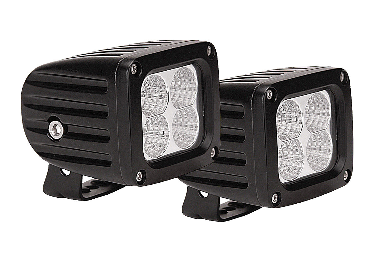 Westin 09-12252B-PR Quadrant Series 3" x 2.5" Square LED Light Flood Pattern- Pair