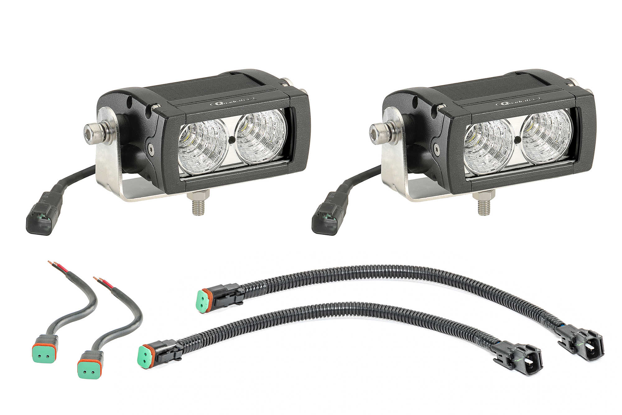 Quadratec Hi Performance 4" Rectangular LED Light Kit for 97-06 Jeep Wrangler TJ & Unlimited