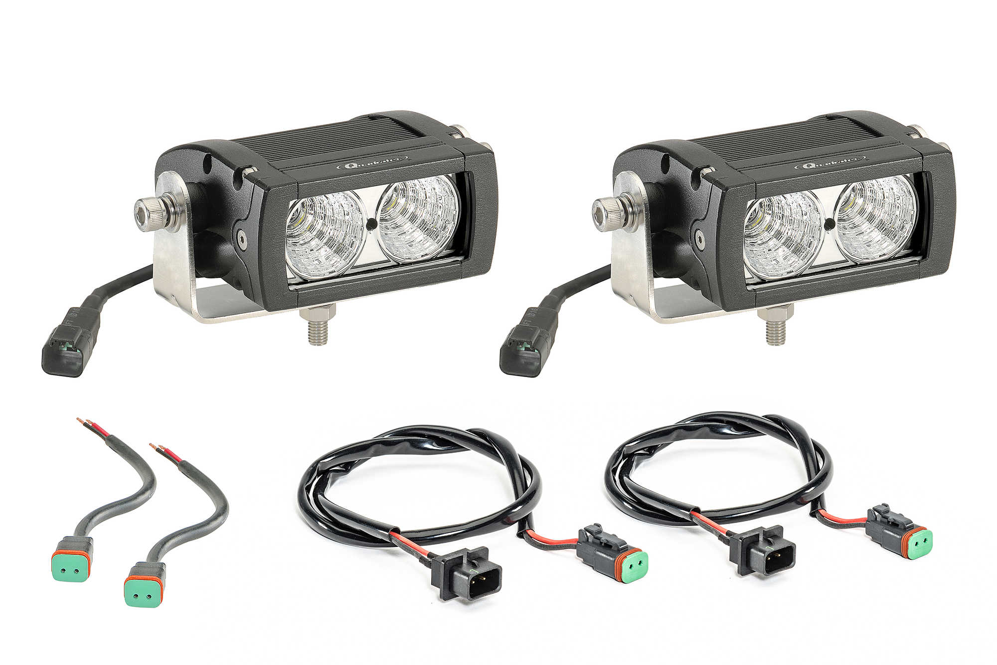 Quadratec Hi Performance 4" Rectangular LED Light Kit for 10-18 Jeep Wrangler JK