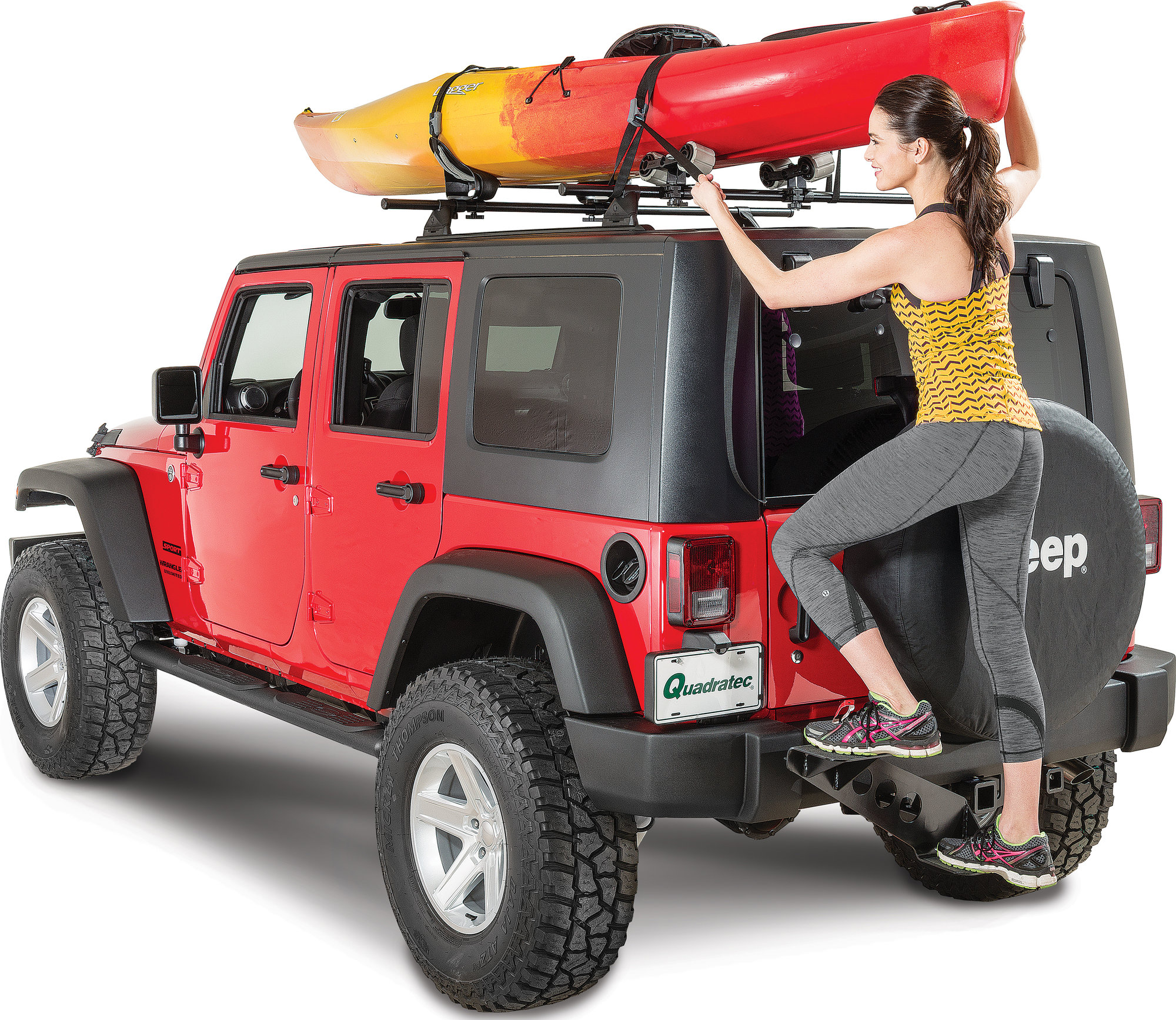 VersaHitch  2" Receiver Hitch with Wiring Kit, Jeep Logo Plug & Step for 07-18 Jeep Wrangler JK