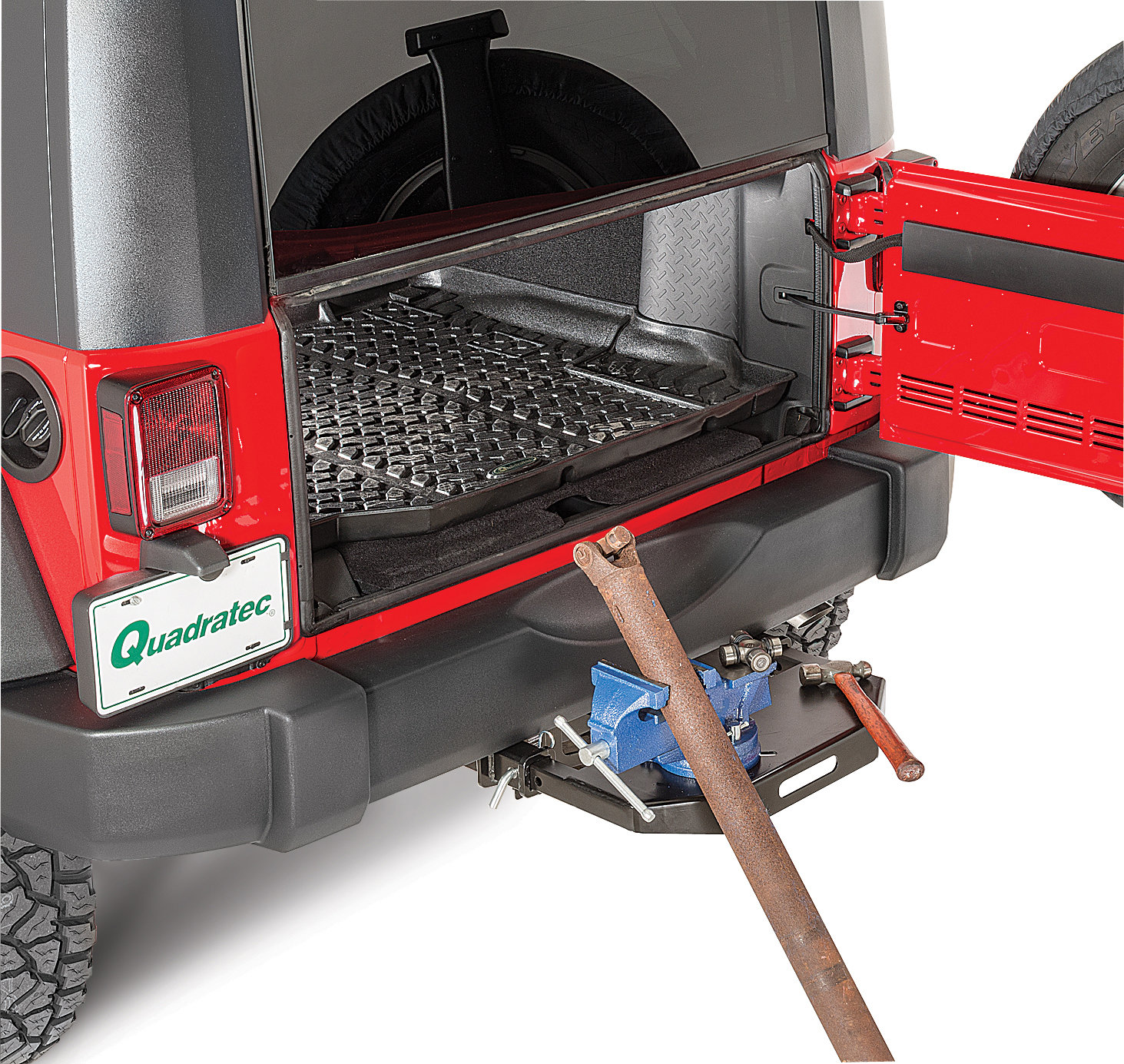 VersaHitch  2" Receiver Hitch with Wiring Kit, Jeep Logo Plug & Vise Mount for 07-18 Jeep Wrangler JK