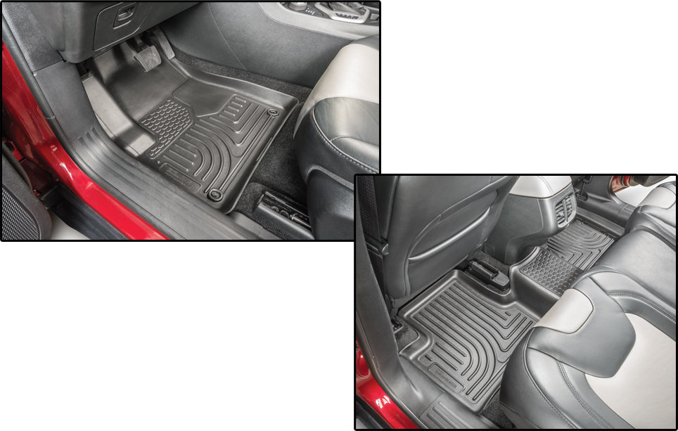 Husky Liners 99031 WeatherBeater Front & 2nd Seat Floor Liner Set in Black for 14-15 Jeep Cherokee KL