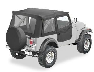 Bestop Supertop Soft Top with 2-Piece Doors for 76-86 Jeep CJ-7