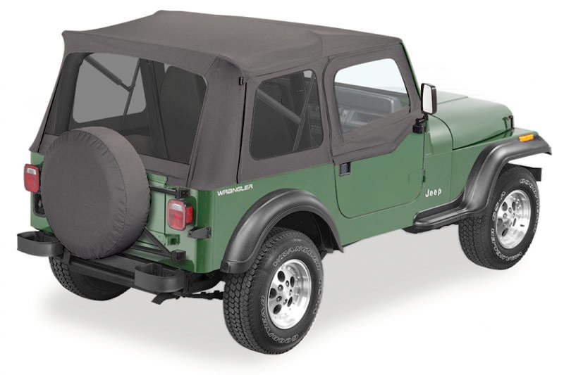 Bestop Supertop Soft Top with Tinted Windows and Soft Upper Doors for 87-95 Jeep Wrangler YJ