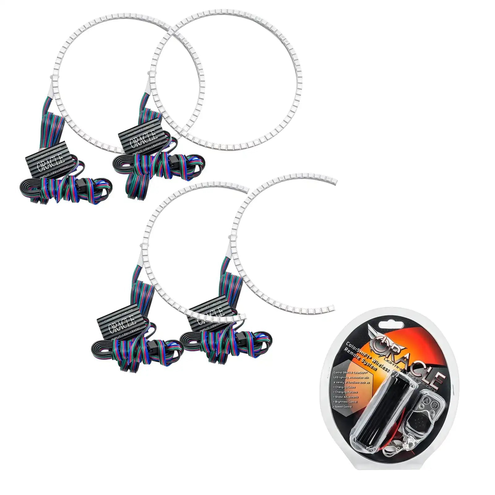 Oracle Lighting 2615-330 2000-2015 Suzuki Hayabusa LED Headlight Halo Kit - ColorSHIFT - w/RF Controller