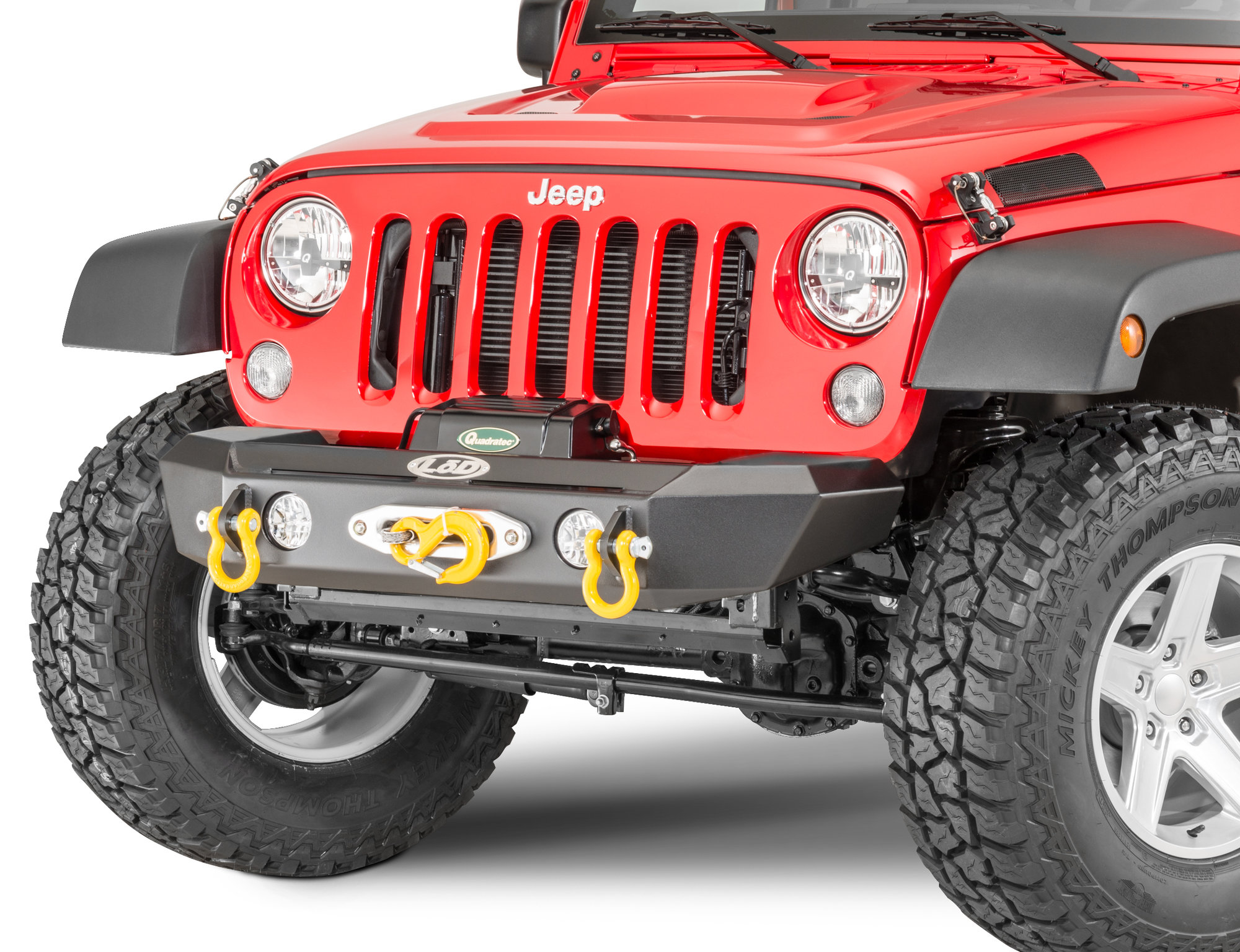 LoD Offroad JFB0731 Signature Series Shorty Front Winch Bumper for 07-18 Jeep Wrangler JK