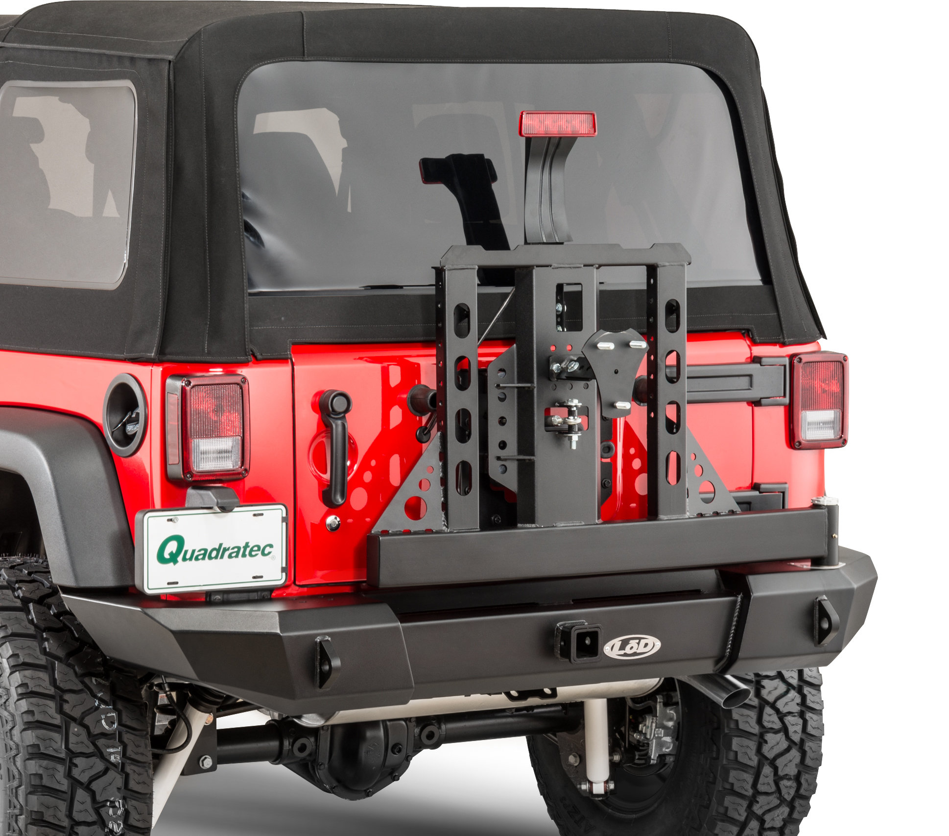LoD Offroad JBL0701 Adjustable 3rd Brake Light Mount for 07-18 Jeep Wrangler and Wrangler Unlimited JK