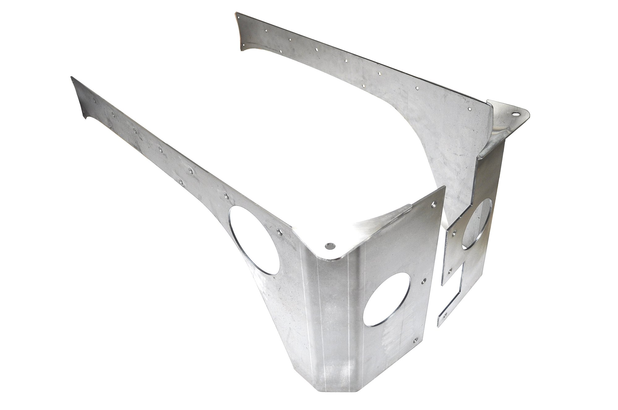 EVO Manufacturing EVO-1070-4DAL Rear Rockskin Corners in Aluminum for 07-18 Jeep Wrangler Unlimited JK 4 Door