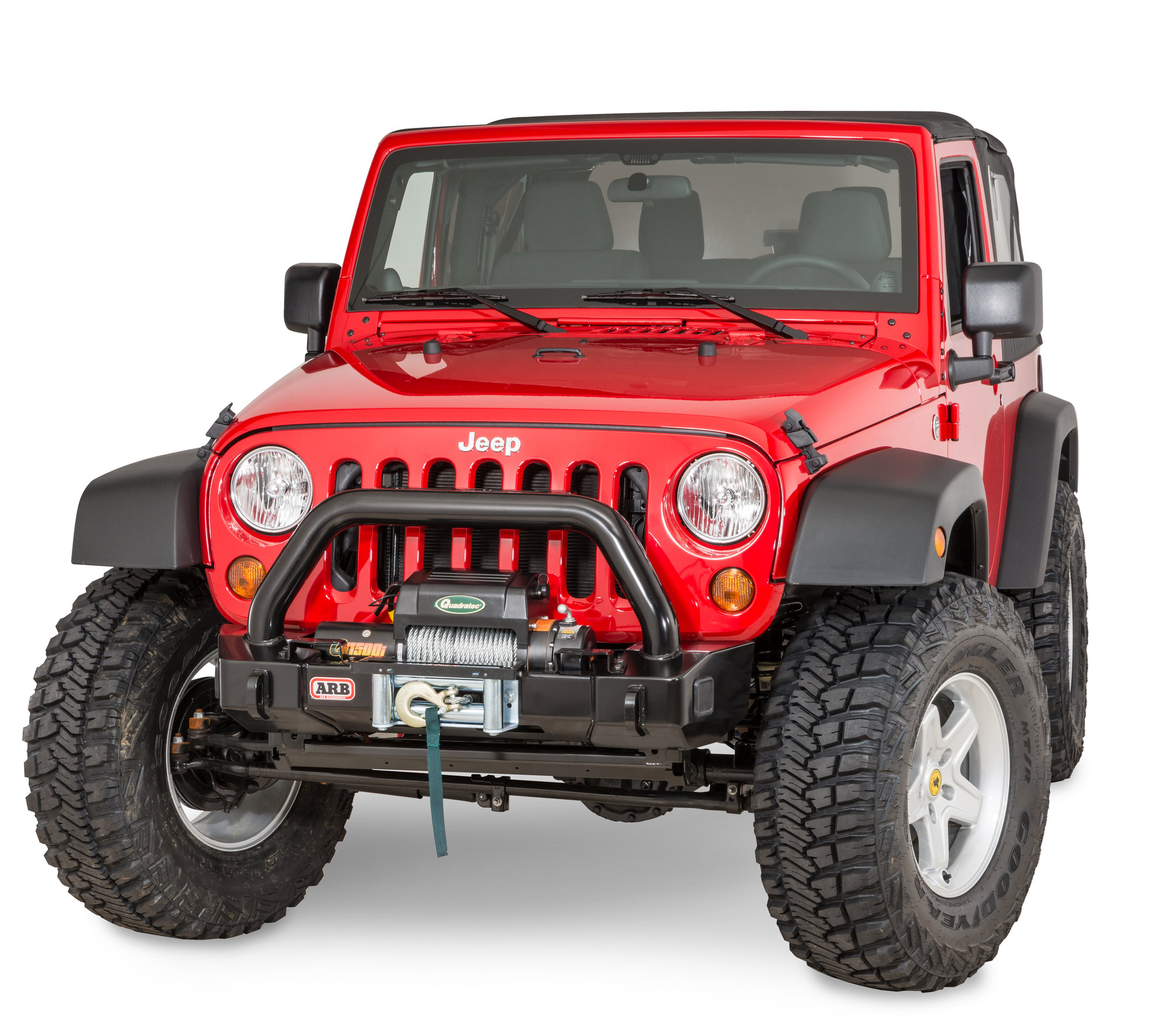 ARB 3450430 Front Stubby Winch Bumper in Textured Black for 07-18 Jeep Wrangler JK
