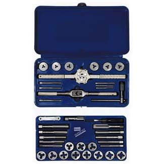 39-pc Machine Screw / Fractional TapandSolid Round Die Set