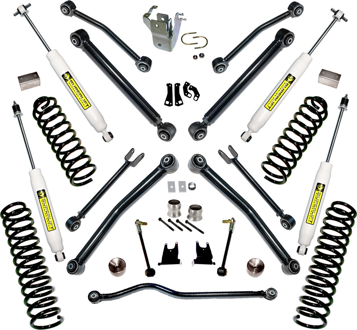 RealTruck Superlift K996 4" Lift Kit with Superide Shocks & Reflex Control Arms for 07-18 Jeep Wrangler JK 2 Door