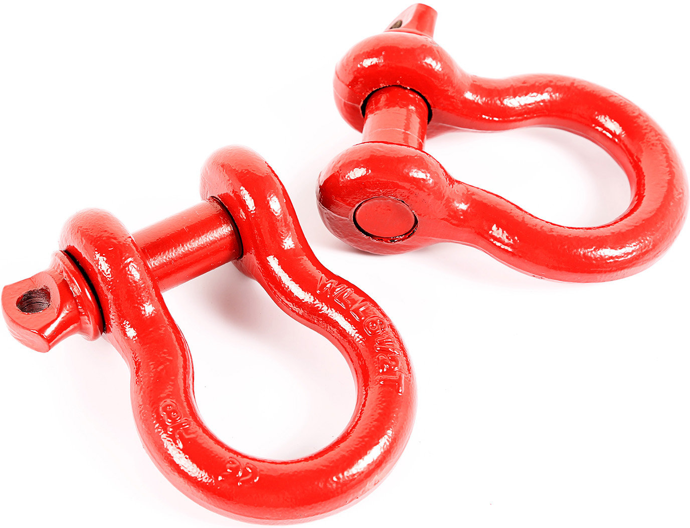 Rugged Ridge 11235.13 7/8" D-Rings with 1" Diameter Pins in Red