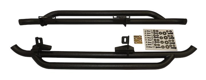 Crown Automotive RT20028 Rough Trail Side Guard Set in Textured Black for 07-18 Jeep Wrangler JK 2 Door