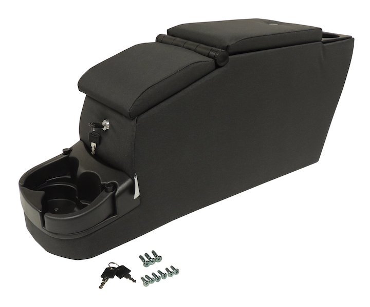 Crown Automotive RT27047 Black Denim Locking Center Console for 76-95 Jeep CJ Series & Wrangler YJ