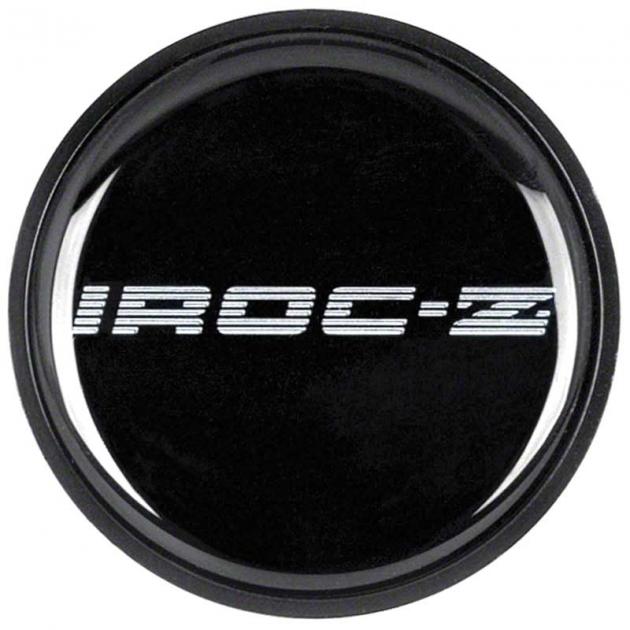 1985-87 Camaro IROC-Z, Wheel Center Cap With Emblem, Silver & Black, Each