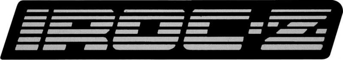 Camaro Rocker Panel Emblem, IROC-Z, Silver, 1982-1992