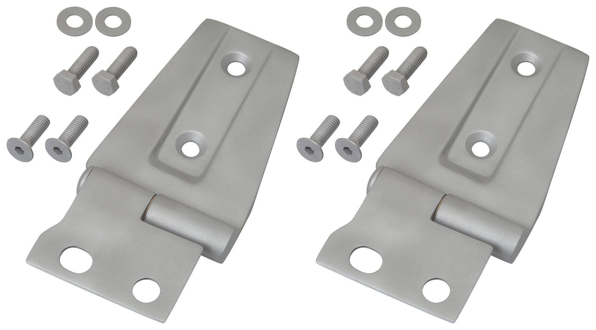 Kentrol 40572 Stainless Steel Hood Hinges in Paintable Finish for 07-18 Jeep Wrangler JK