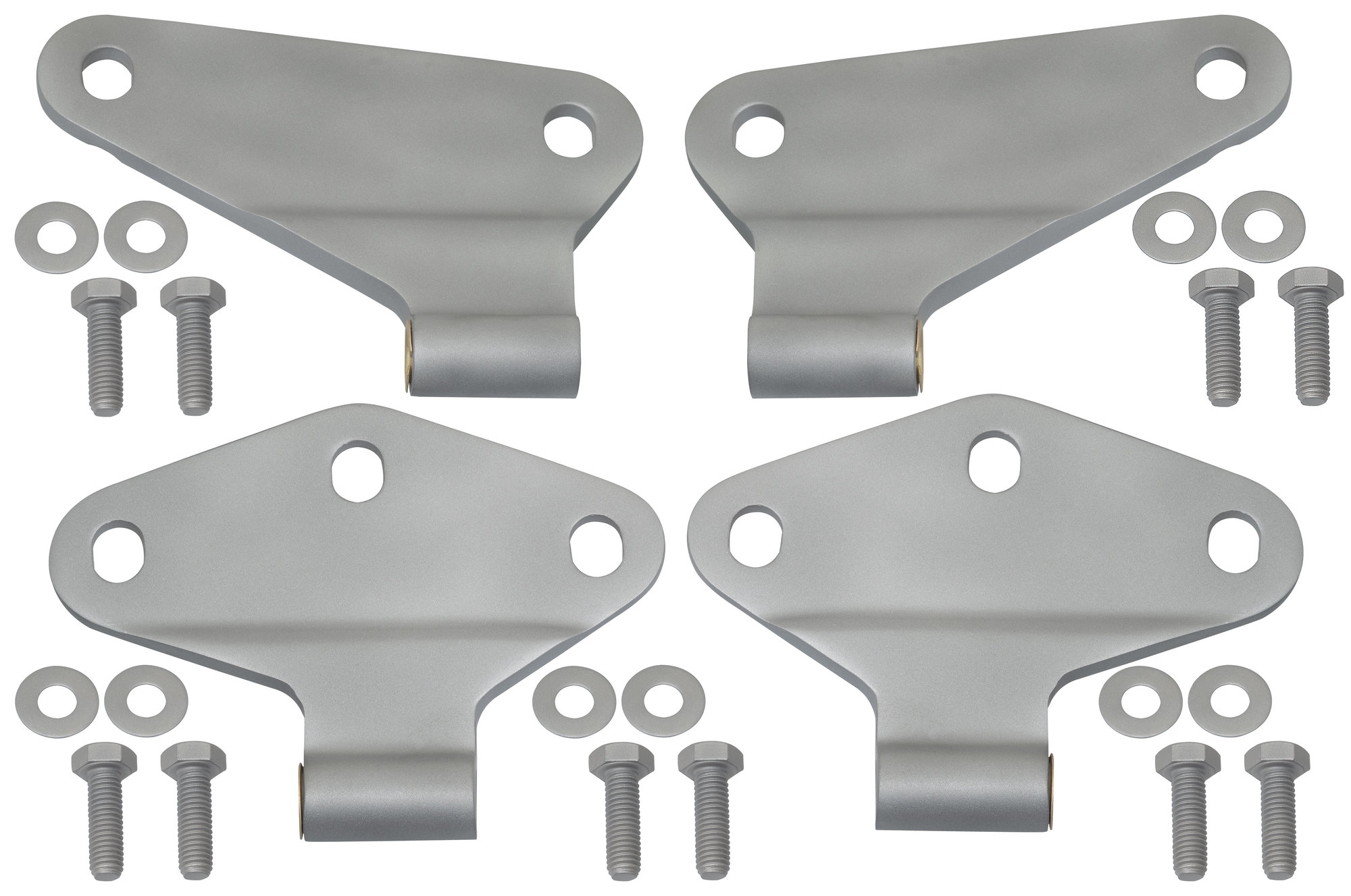 Kentrol 40580 Stainless Steel Body Hinge Set in Paintable Finish for 07-18 Jeep Wrangler JK 2 Door