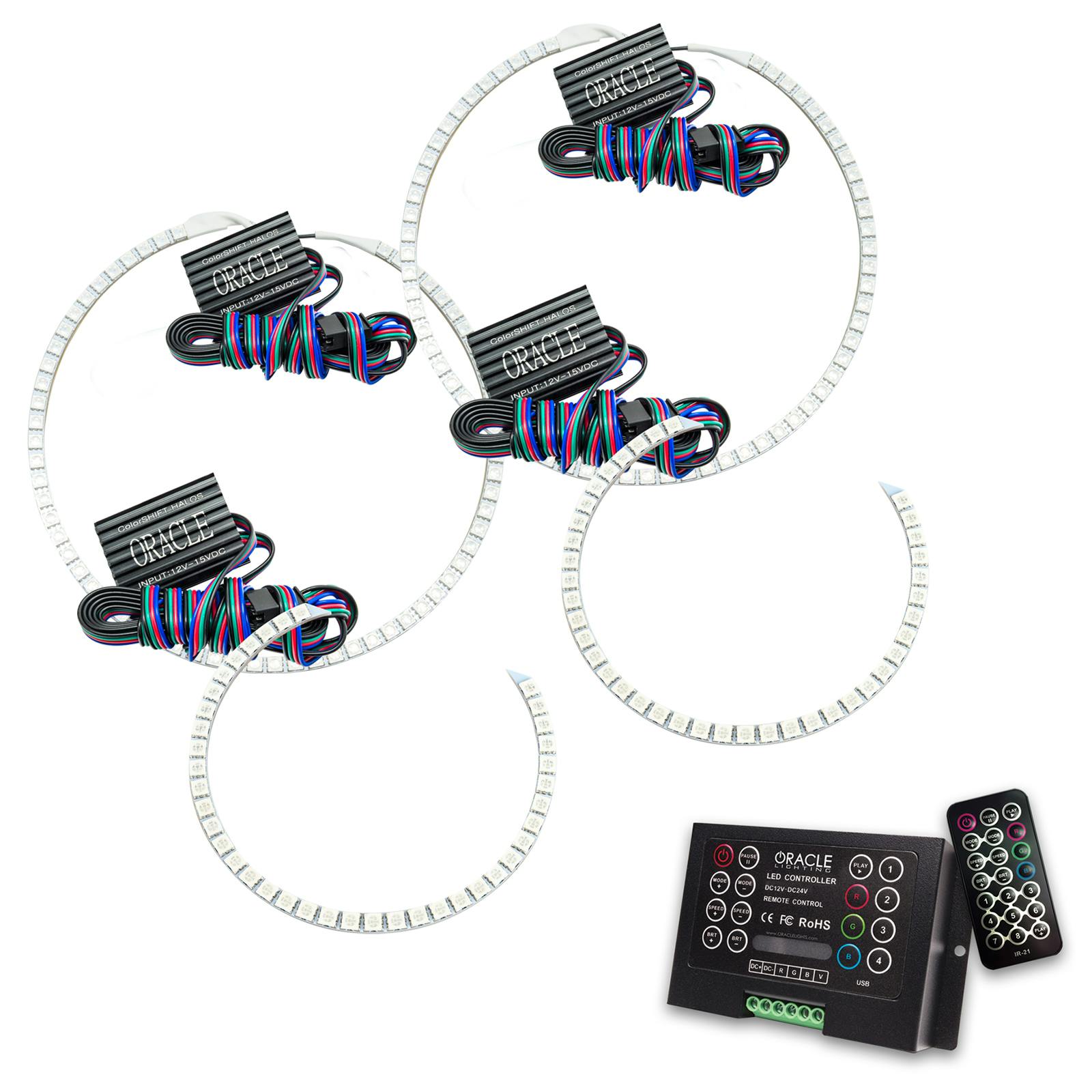 Oracle Lighting 2527-333 2008-2016 Toyota Sequoia LED Headlight Halo Kit - ColorSHIFT - w/2.0 Controller