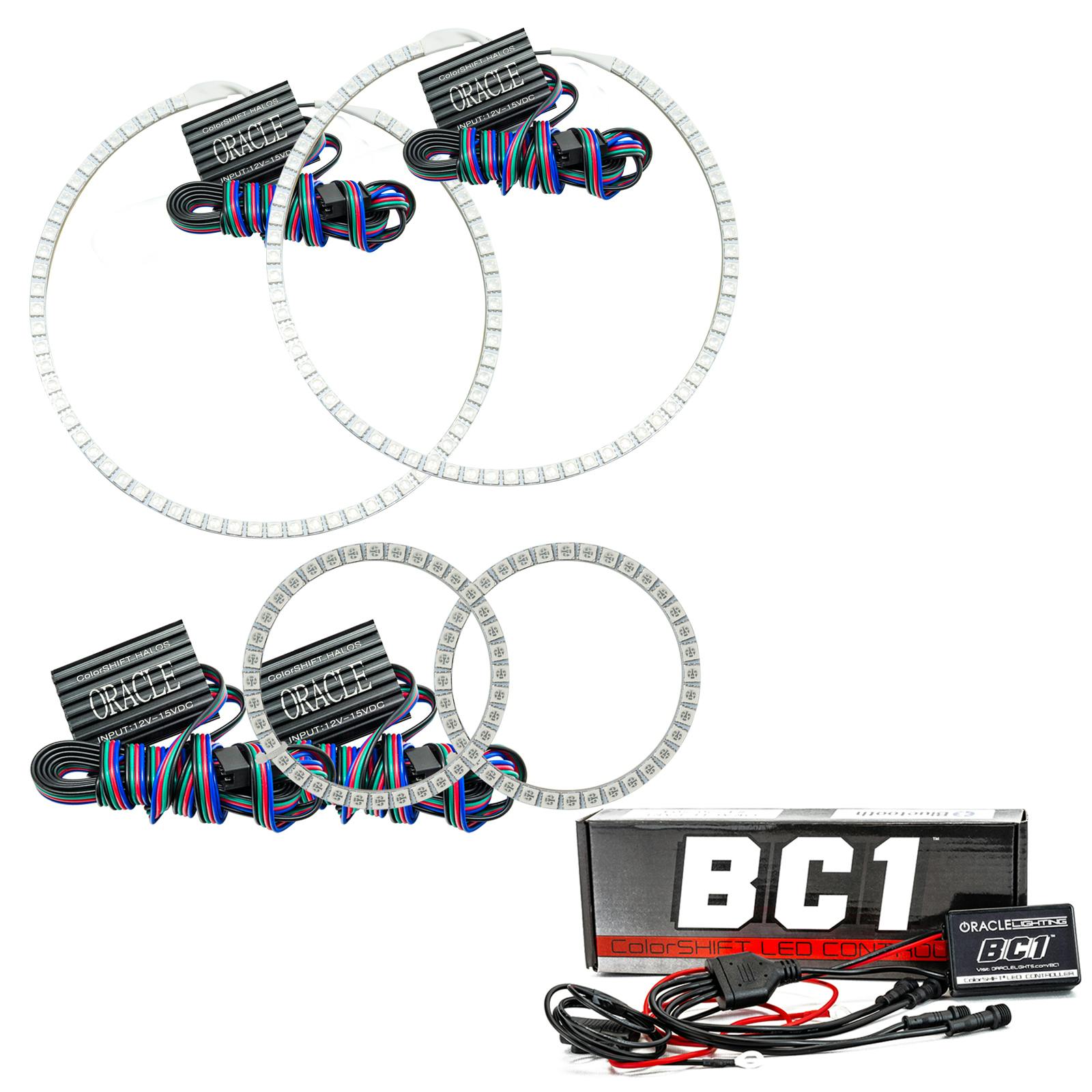 Oracle Lighting 2630-335 2006-2011 BMW 1 Series LED Headlight Halo Kit - ColorSHIFT - w/BC2 Controller