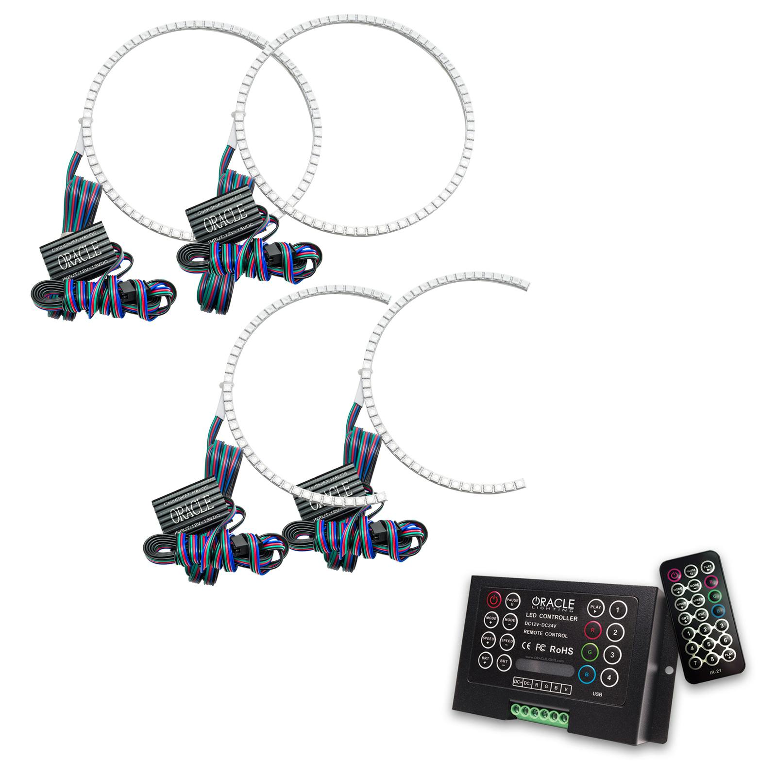 Oracle Lighting 2645-333 2004-2006 Dodge Durango LED Headlight Halo Kit - ColorSHIFT - w/2.0 Controller