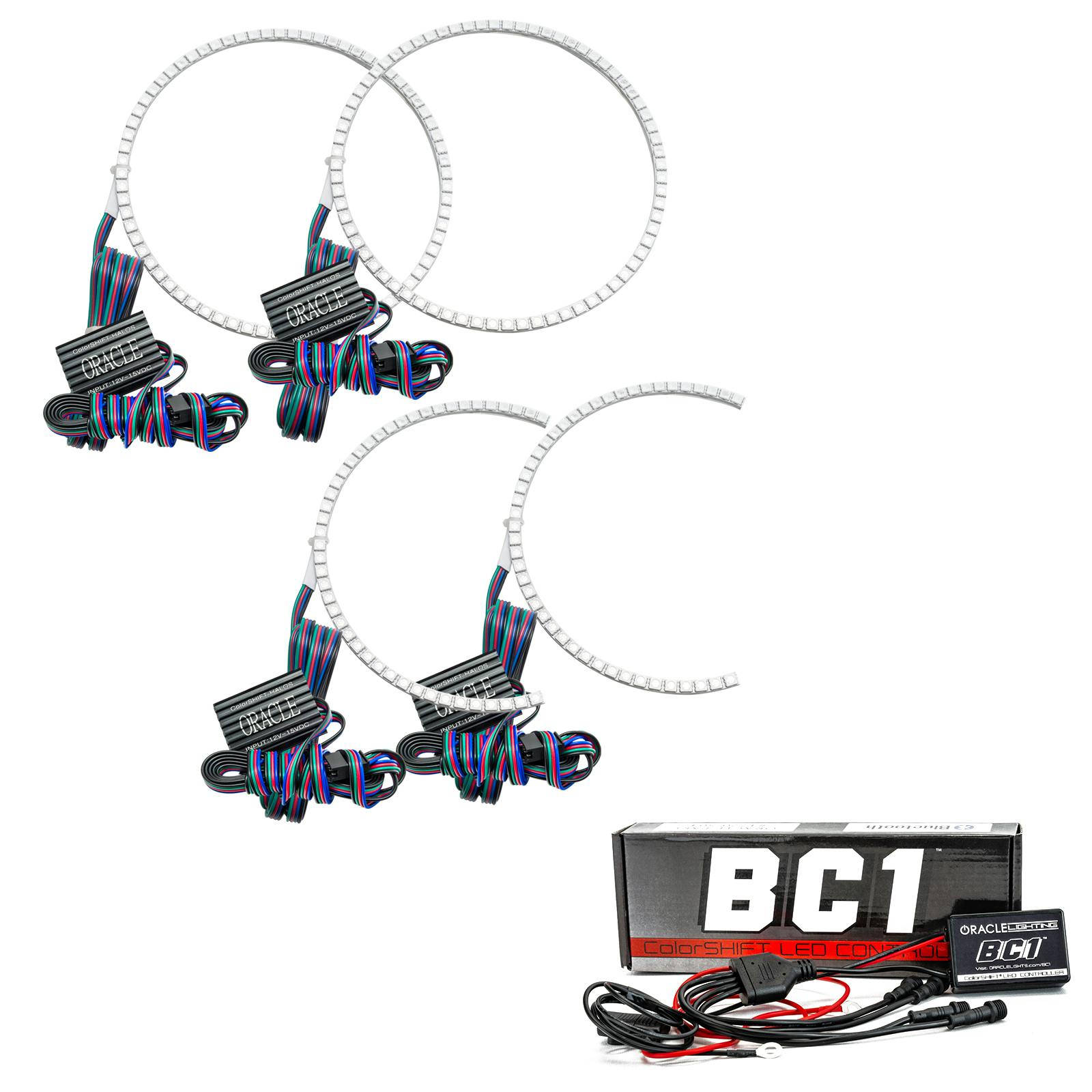 Oracle Lighting 2645-335 2004-2006 Dodge Durango LED Headlight Halo Kit - ColorSHIFT - w/BC2 Controller