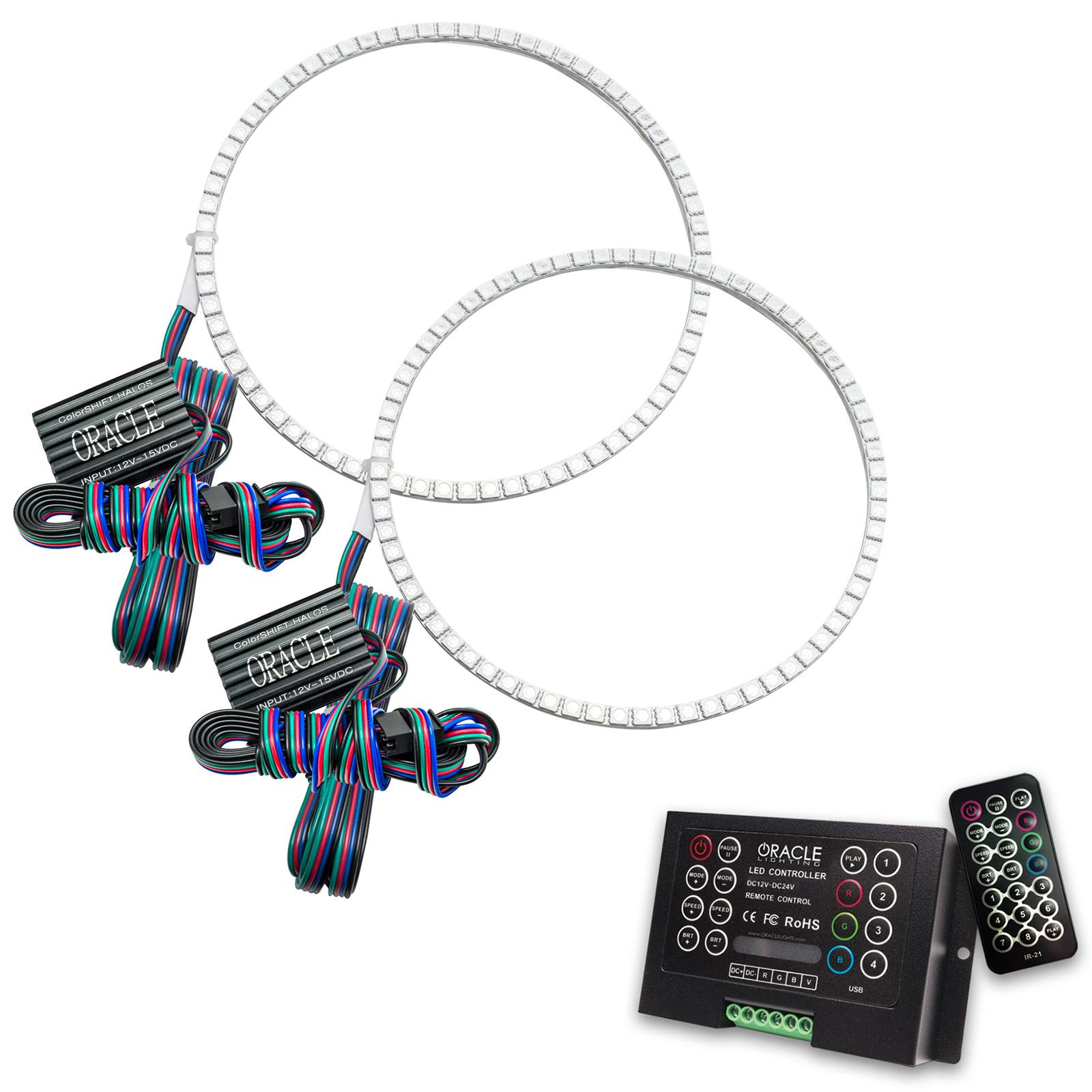 Oracle Lighting 2687-333 2007-2010 Jeep Compass LED Headlight Halo Kit - ColorSHIFT - w/2.0 Controller
