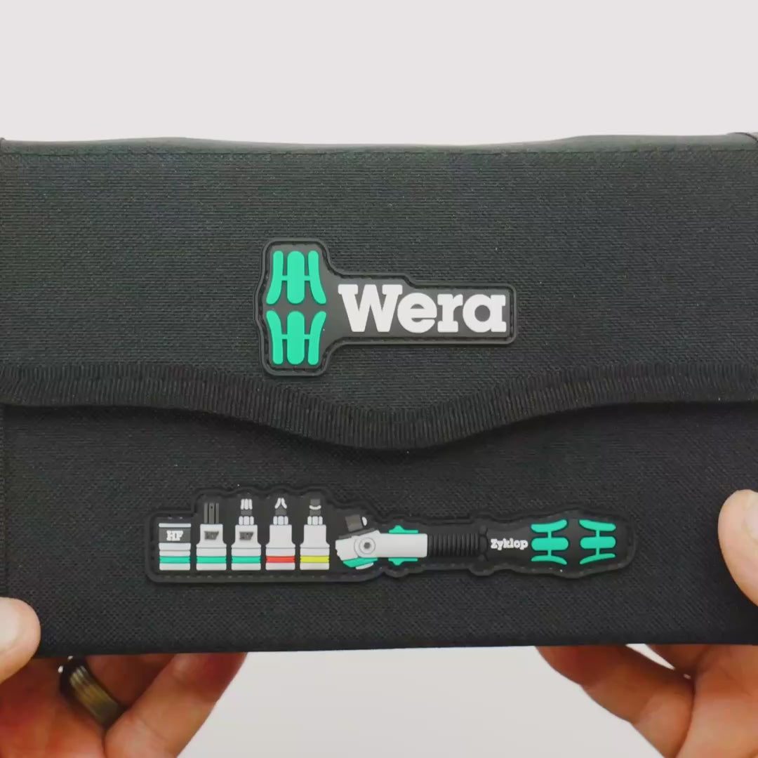 Wera 003755 8100 SA All-in Zyklop Speed Ratchet Set, 1/4" Drive with Holding Function - Metric