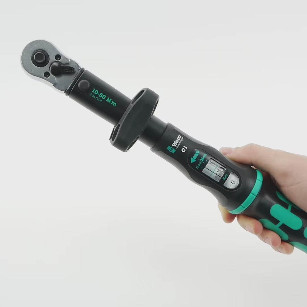 Wera 075620 Torque Wrench 10-50 Nm Reversible Ratchet 1/2" Drive