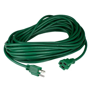 3-Prong Outdoor Extension Power Cord – 100′ – Green