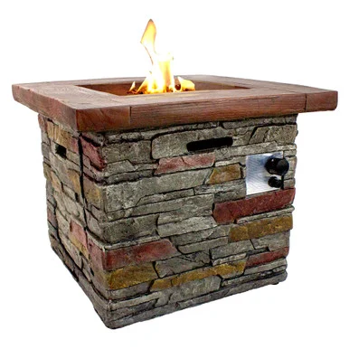 30.25″ Classic Stone Square Gas Fire Pit
