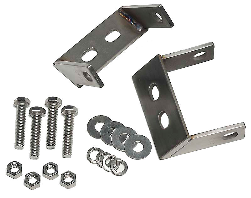 Kentrol Stainless Front to Rear Bumper Brackets (Pair) for 45-86 Jeep Wrangler CJ
