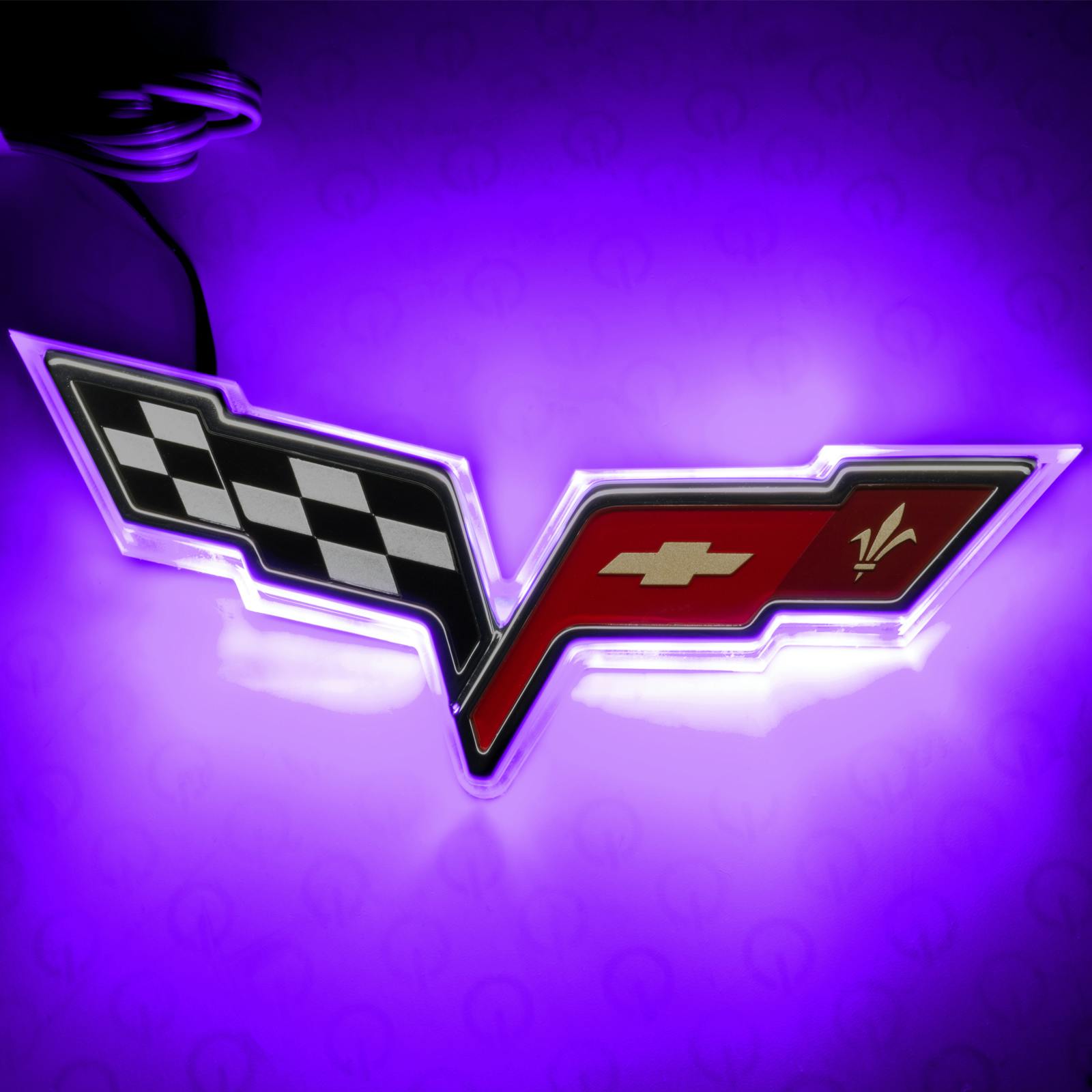Oracle Lighting 3098-007 2005-2013 Chevy Corvette C6 Rear Illum Emblem - Dual Intensity - UV/Purple