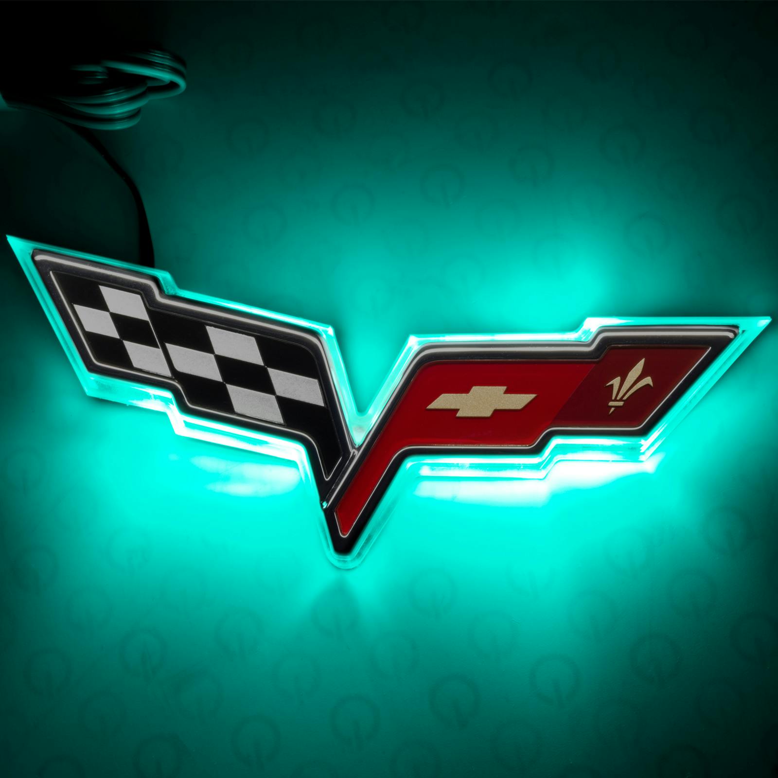 Oracle Lighting 3098-010 2005-2013 Chevy Corvette C6 Rear Illum Emblem - Dual Intensity - Aqua