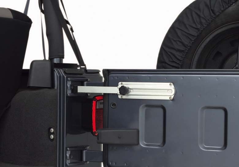 Rugged Ridge 11238.11 Aluminum Tailgate Stop for 87-10 Jeep Wrangler YJ, TJ, JK* & Unlimited