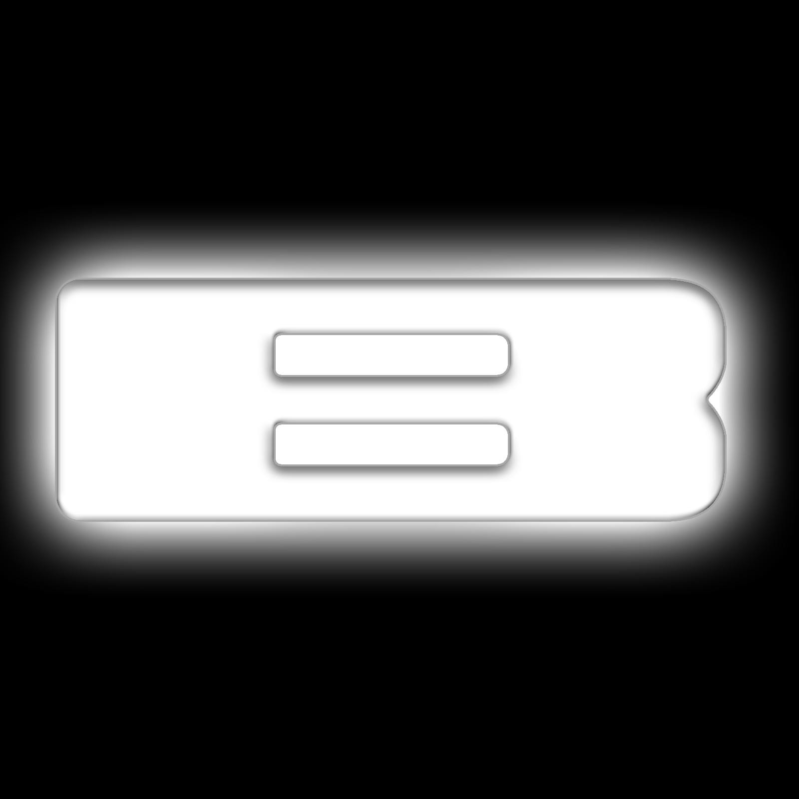 Oracle Lighting 3140-B-001 Universal Illuminated LED Letter Badges - Matte White Surface Finish - B - White