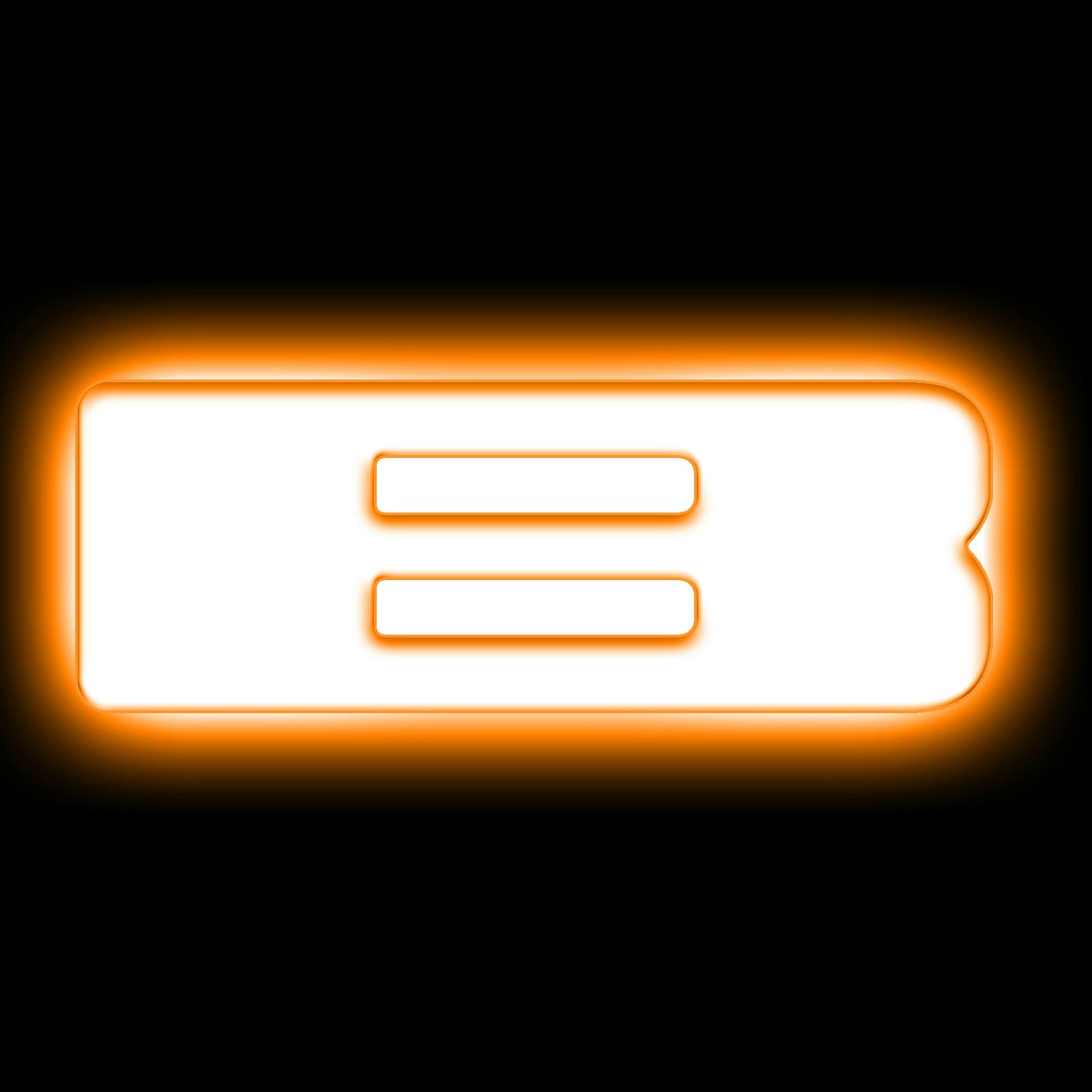 Oracle Lighting 3140-B-005 Universal Illuminated LED Letter Badges - Matte White Surface Finish - B - Amber