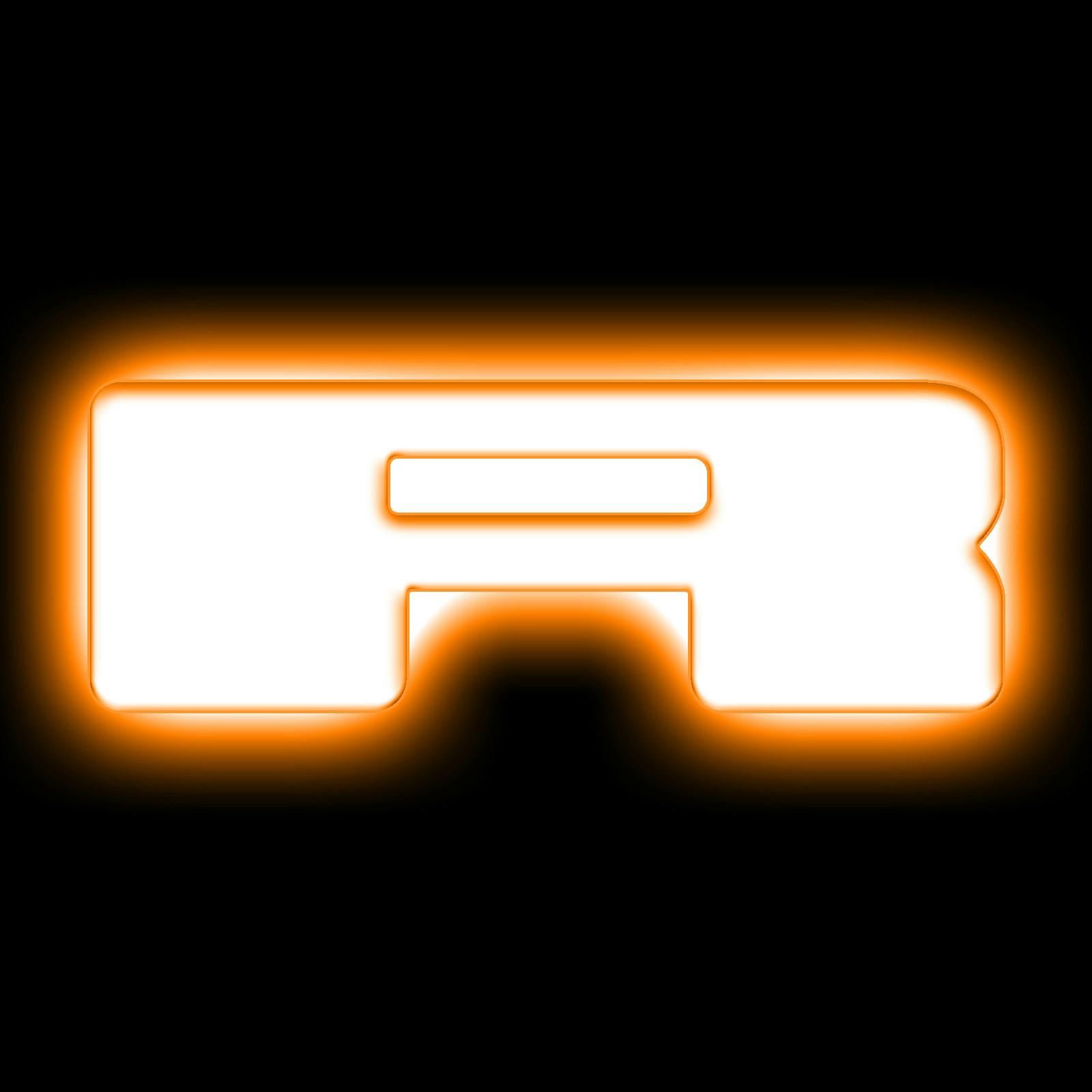 Oracle Lighting 3140-R-005 Universal Illuminated LED Letter Badges - Matte White Surface Finish - R - Amber