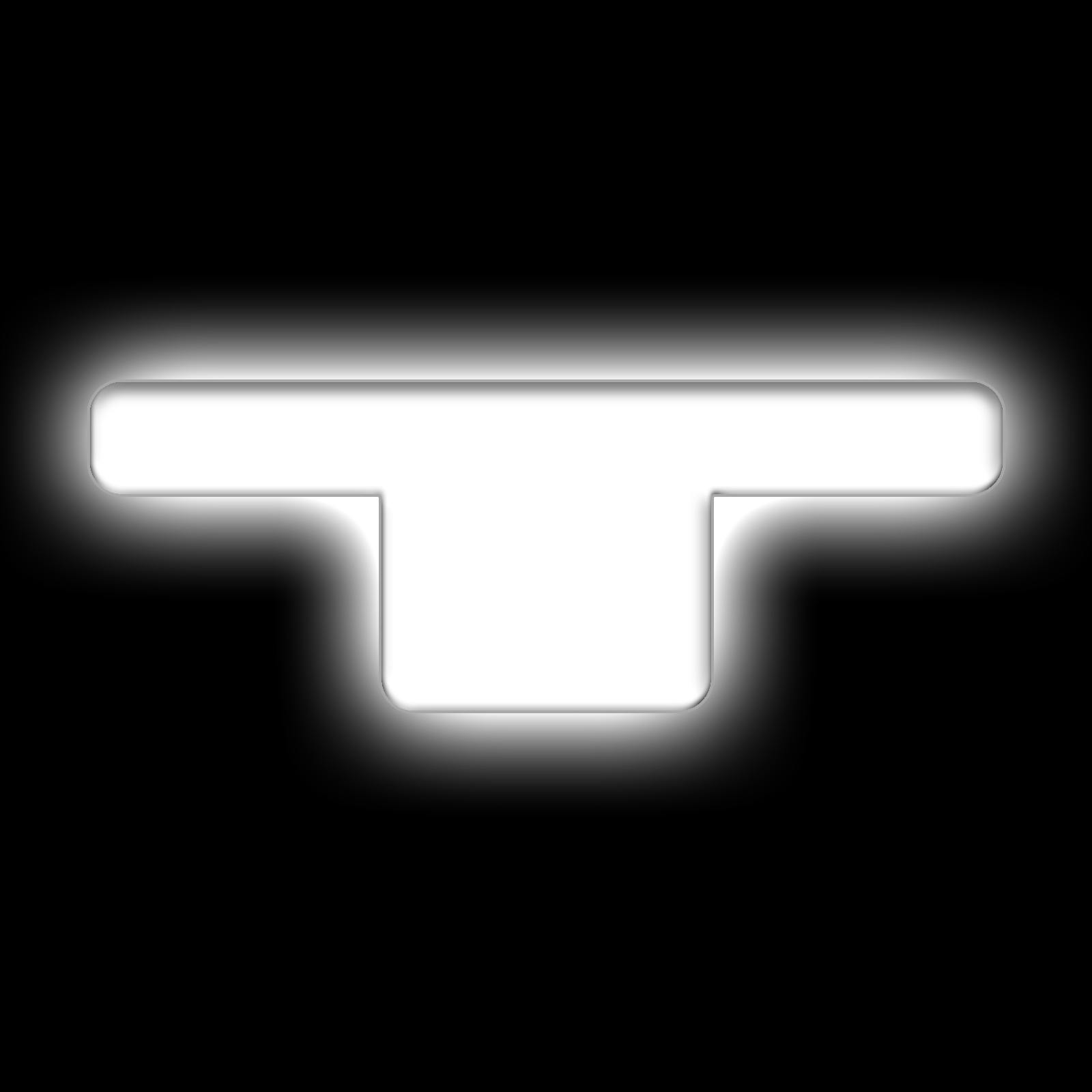 Oracle Lighting 3140-T-001 Universal Illuminated LED Letter Badges - Matte White Surface Finish - T - White