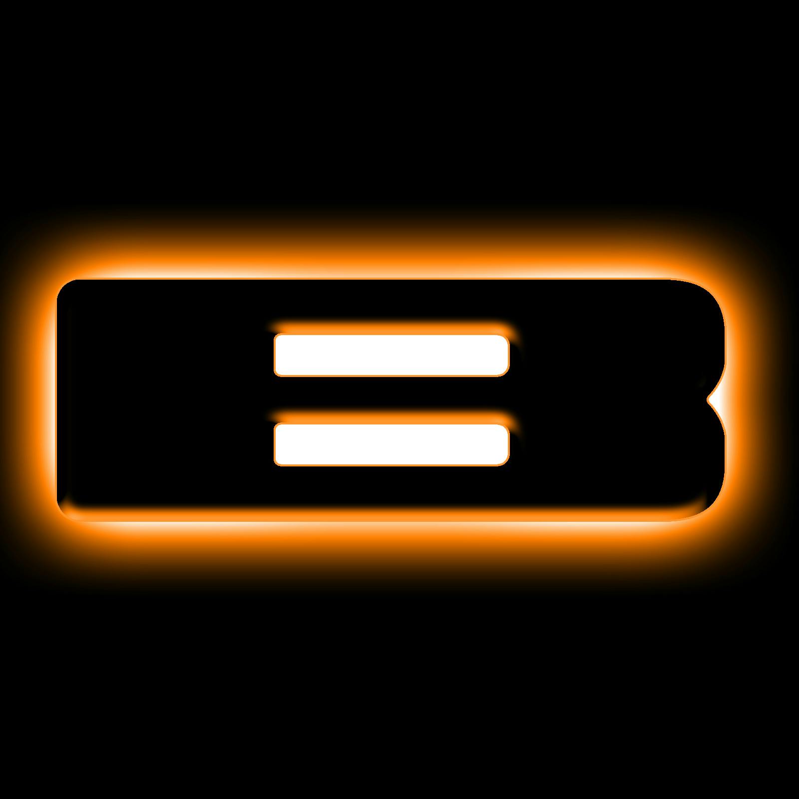 Oracle Lighting 3141-B-005 Universal Illuminated LED Letter Badges - Matte Black Surface Finish - B - Amber