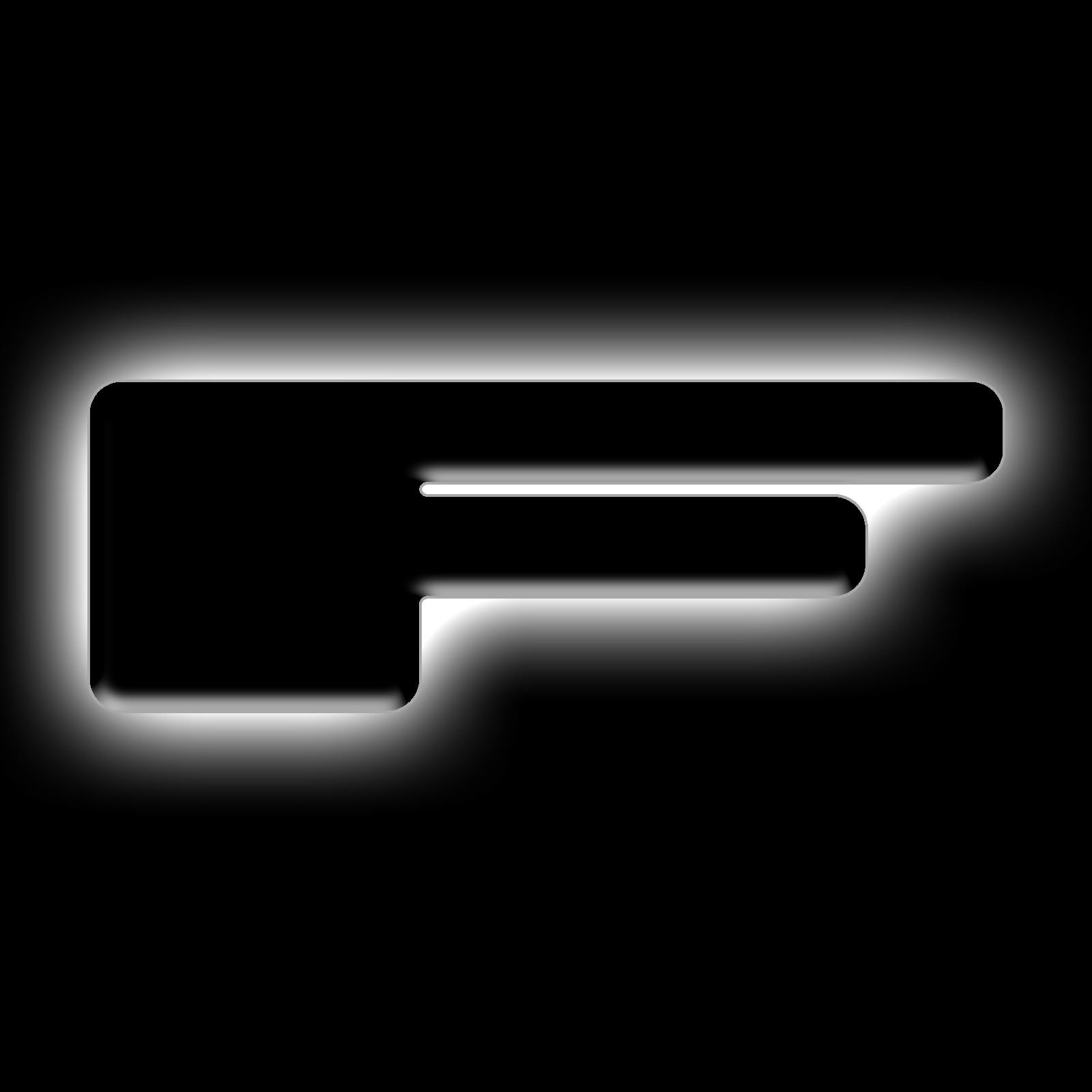 Oracle Lighting 3141-F-001 Universal Illuminated LED Letter Badges - Matte Black Surface Finish - F - White