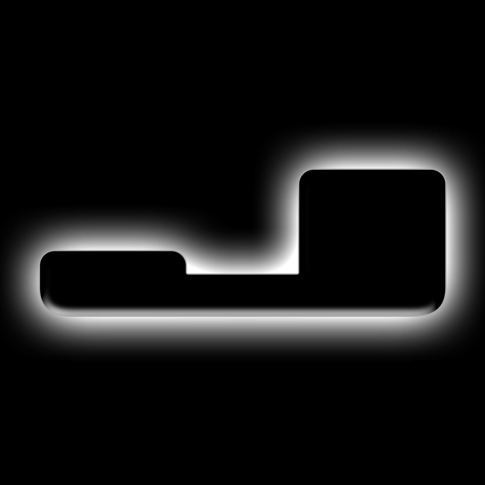 Oracle Lighting 3141-J-001 Universal Illuminated LED Letter Badges - Matte Black Surface Finish - J - White