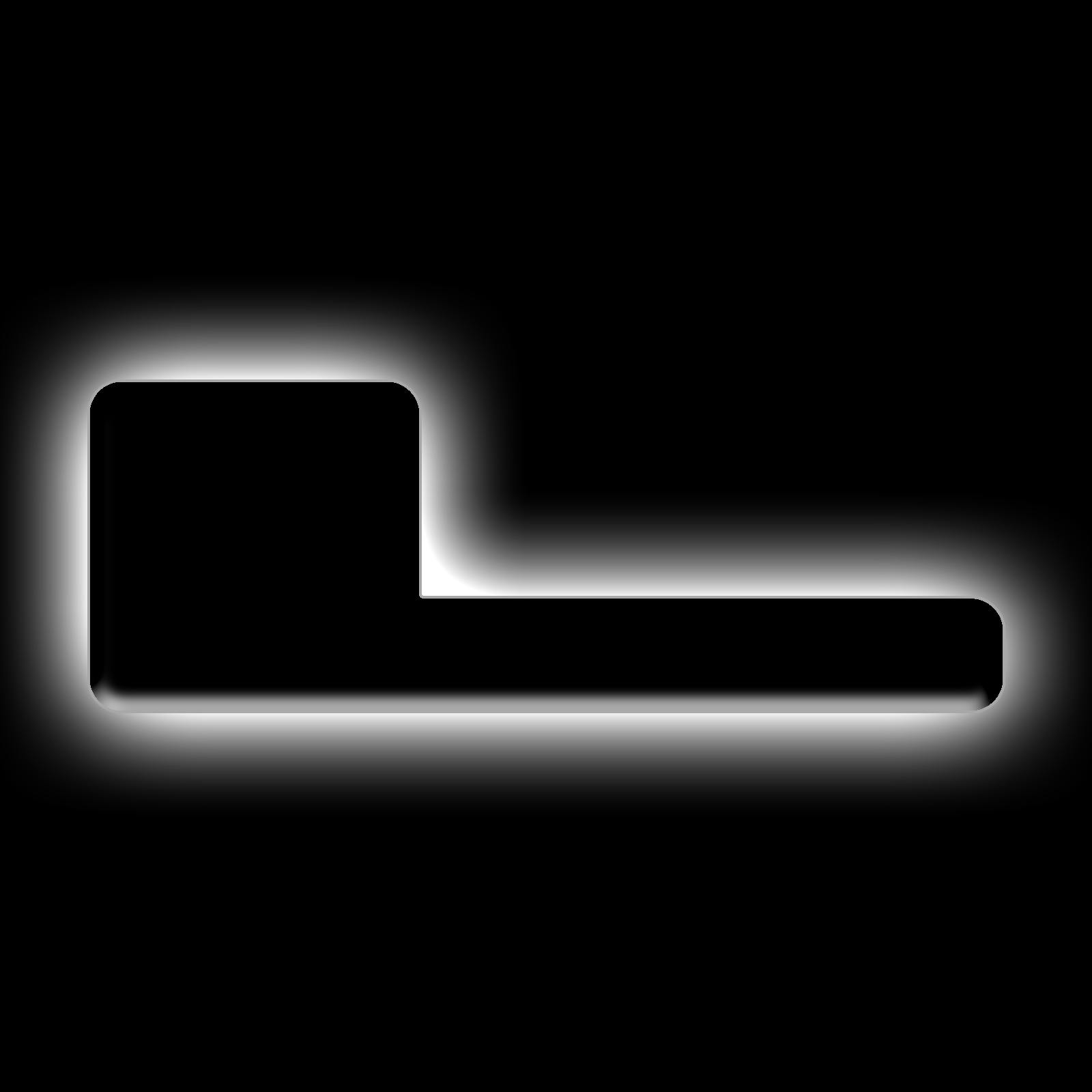Oracle Lighting 3141-L-001 Universal Illuminated LED Letter Badges - Matte Black Surface Finish - L - White