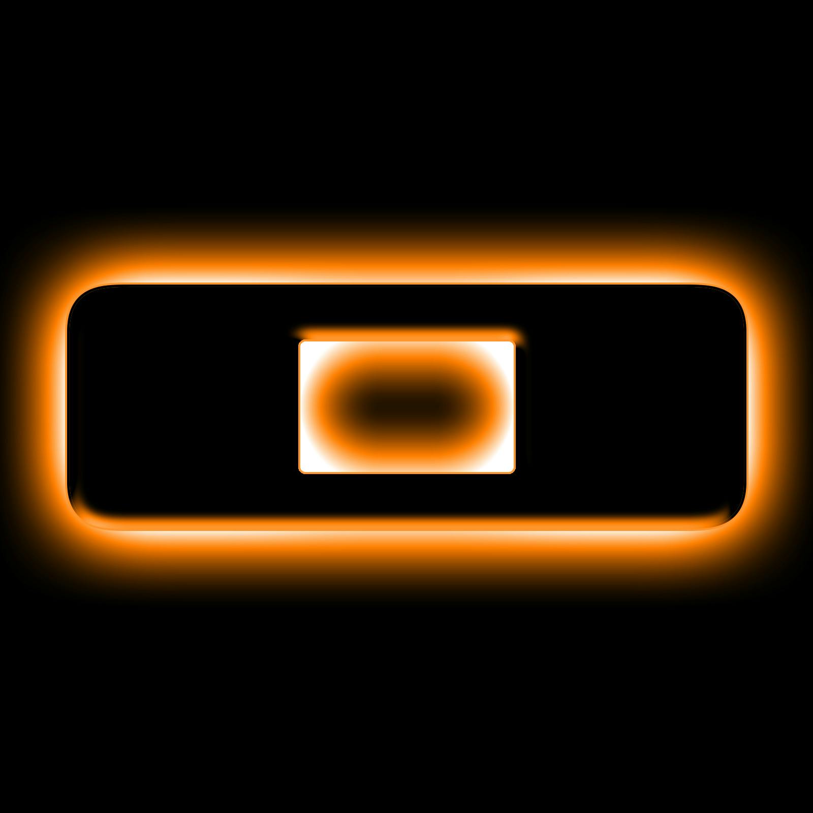 Oracle Lighting 3141-O-005 Universal Illuminated LED Letter Badges - Matte Black Surface Finish - O - Amber