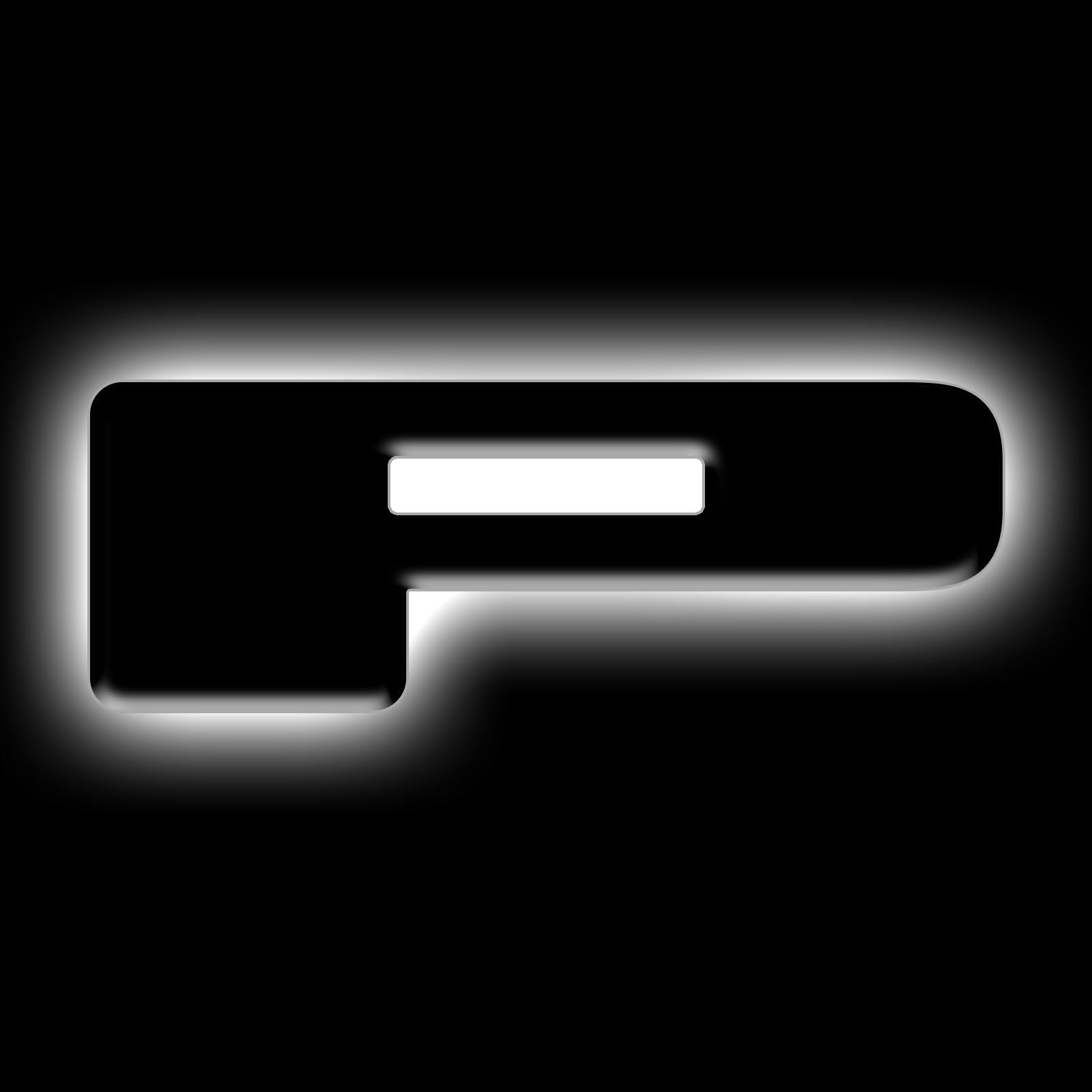 Oracle Lighting 3141-P-001 Universal Illuminated LED Letter Badges - Matte Black Surface Finish - P - White