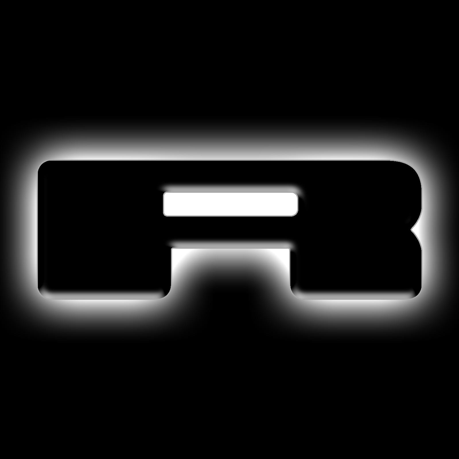 Oracle Lighting 3141-R-001 Universal Illuminated LED Letter Badges - Matte Black Surface Finish - R - White