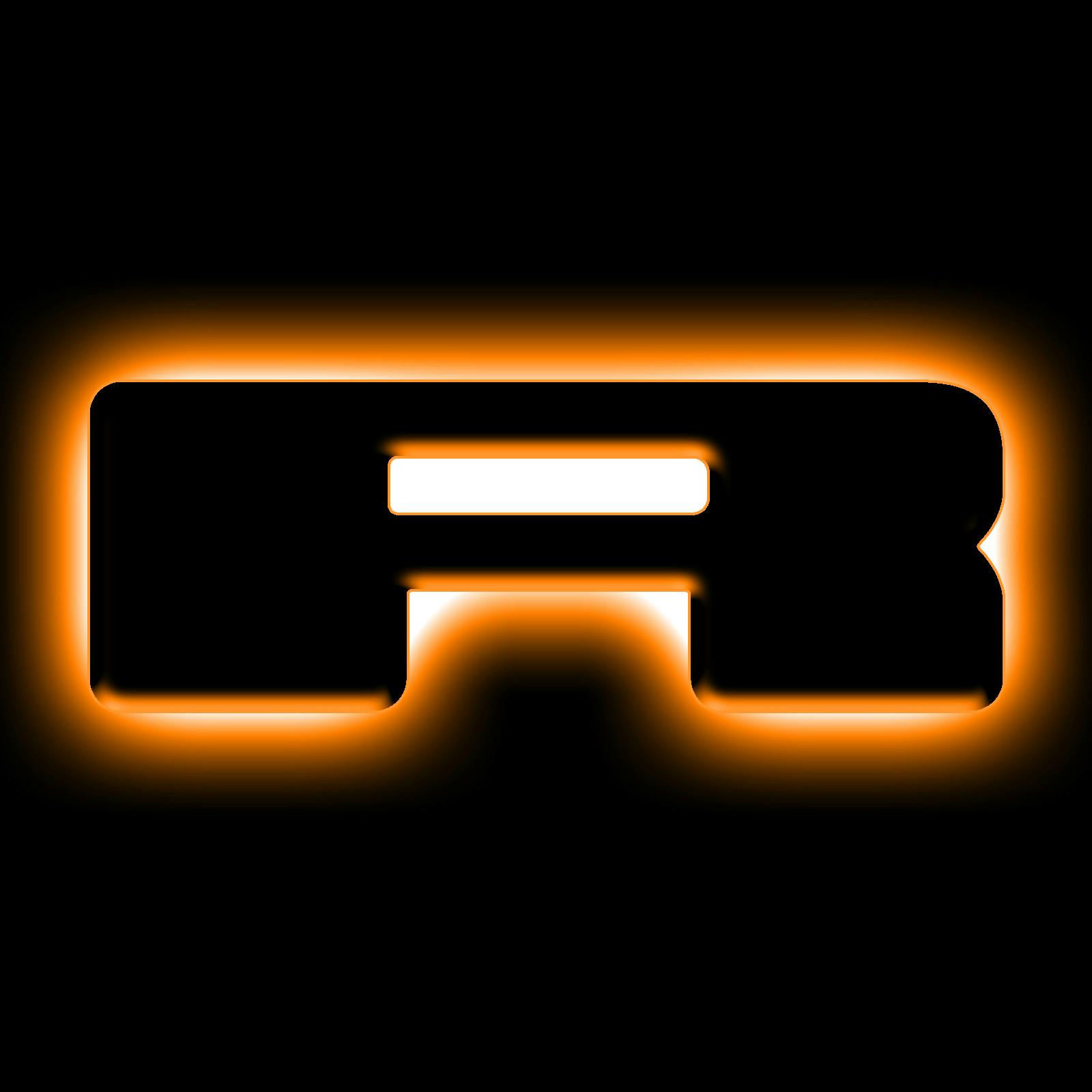 Oracle Lighting 3141-R-005 Universal Illuminated LED Letter Badges - Matte Black Surface Finish - R - Amber