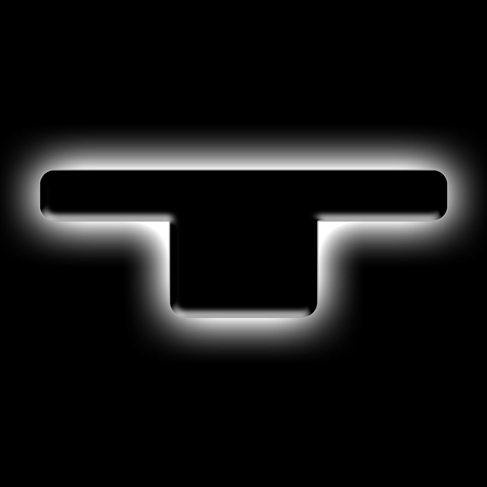 Oracle Lighting 3141-T-001 Universal Illuminated LED Letter Badges - Matte Black Surface Finish - T - White